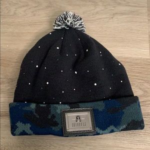 NEW beanie blue camouflage